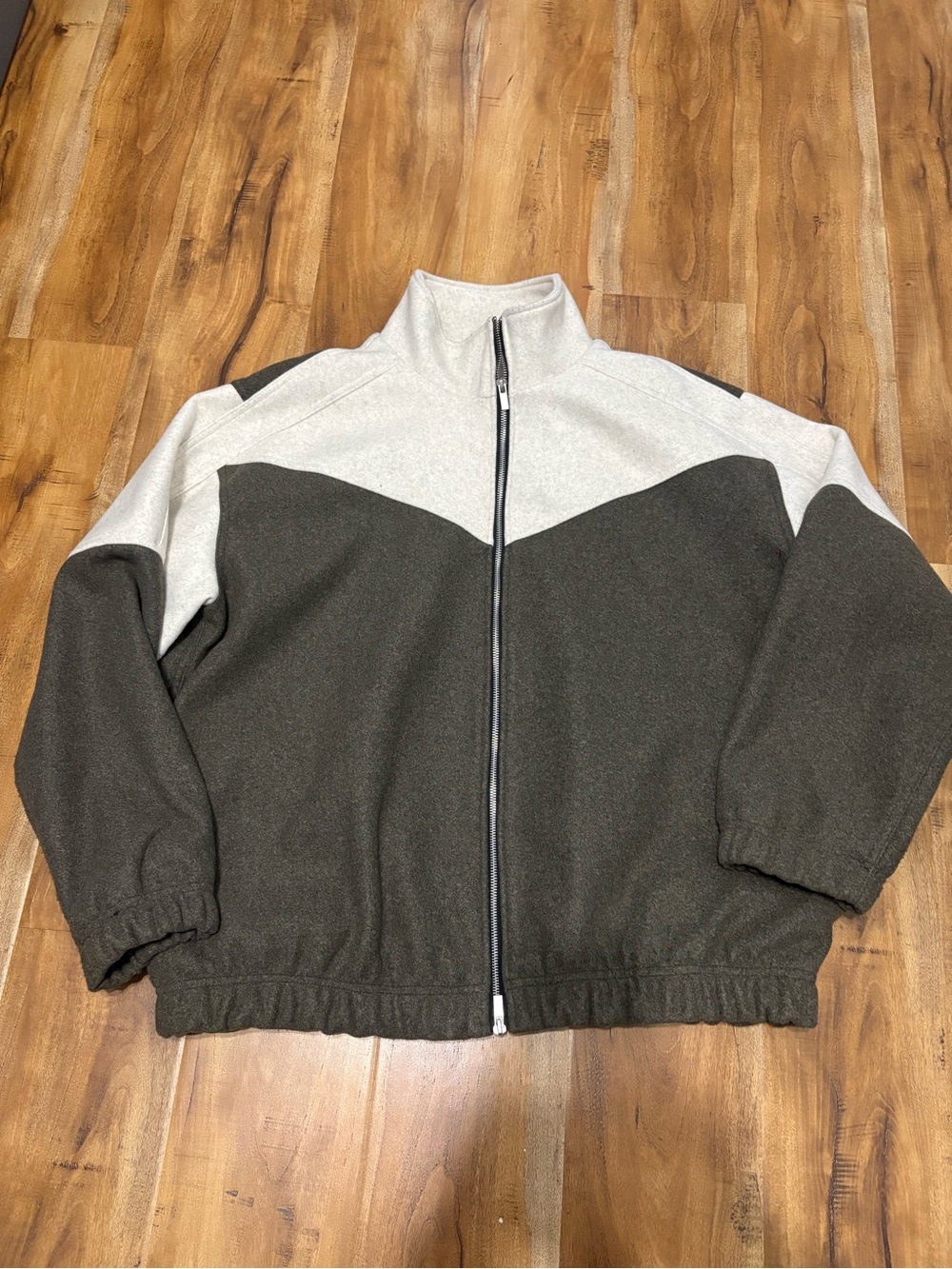 Men's Two-Tone Full-Zip Jacket - Gray & Light Gray